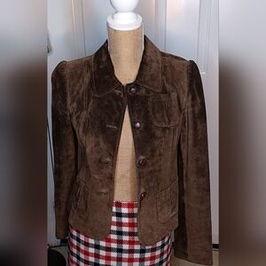 Brown Suede Women's Blazer
